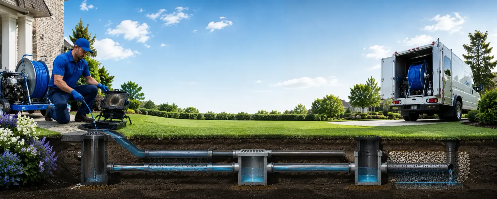 Outdoor drain cleaning information for Longport, NJ